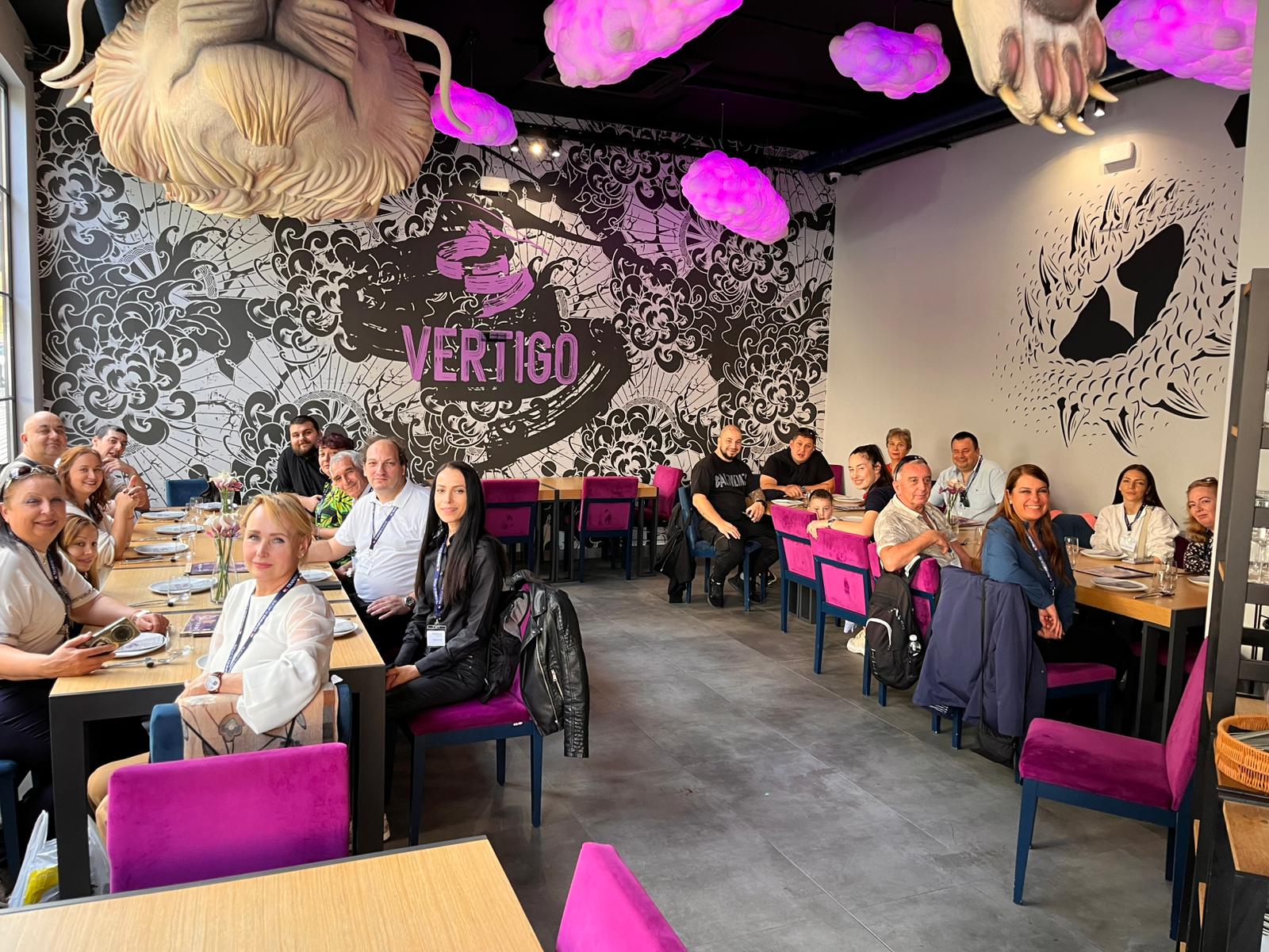 Educational talk on sustainable gastronomy at a Michelin-recommended restaurant.