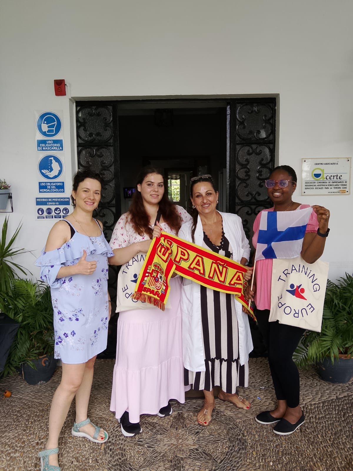Finnish VET students at a healthcare placement venue in Córdoba